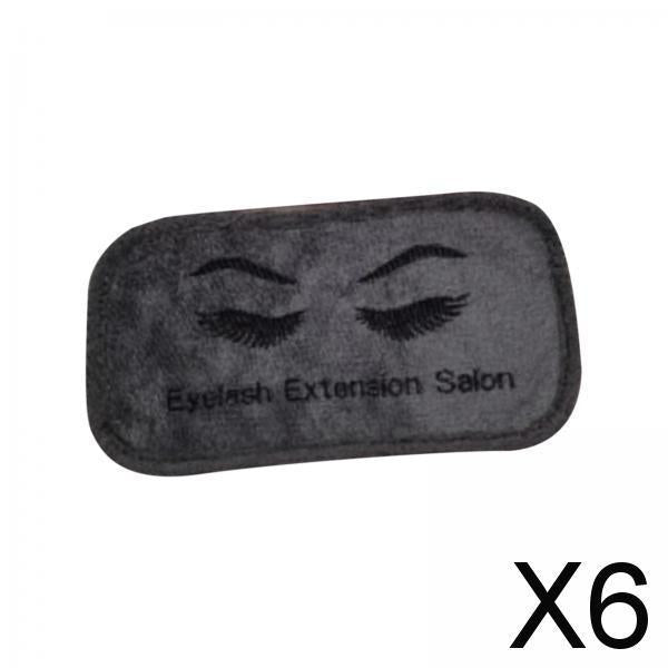 6xDurable Eyelash Extension Forehead Pad Microfiber Extension Holder Tray Soft Gray