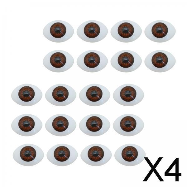 4x10 Pairs 11x14mm Doll Simulated Eyes Kit for Animal Stuffed Toys Brown