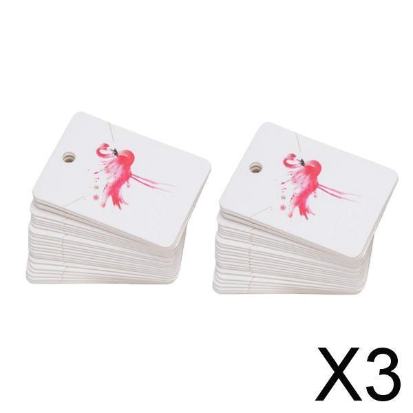 3x5*7 cm Color Printing Creative Earring Packaging Cards Flamingos