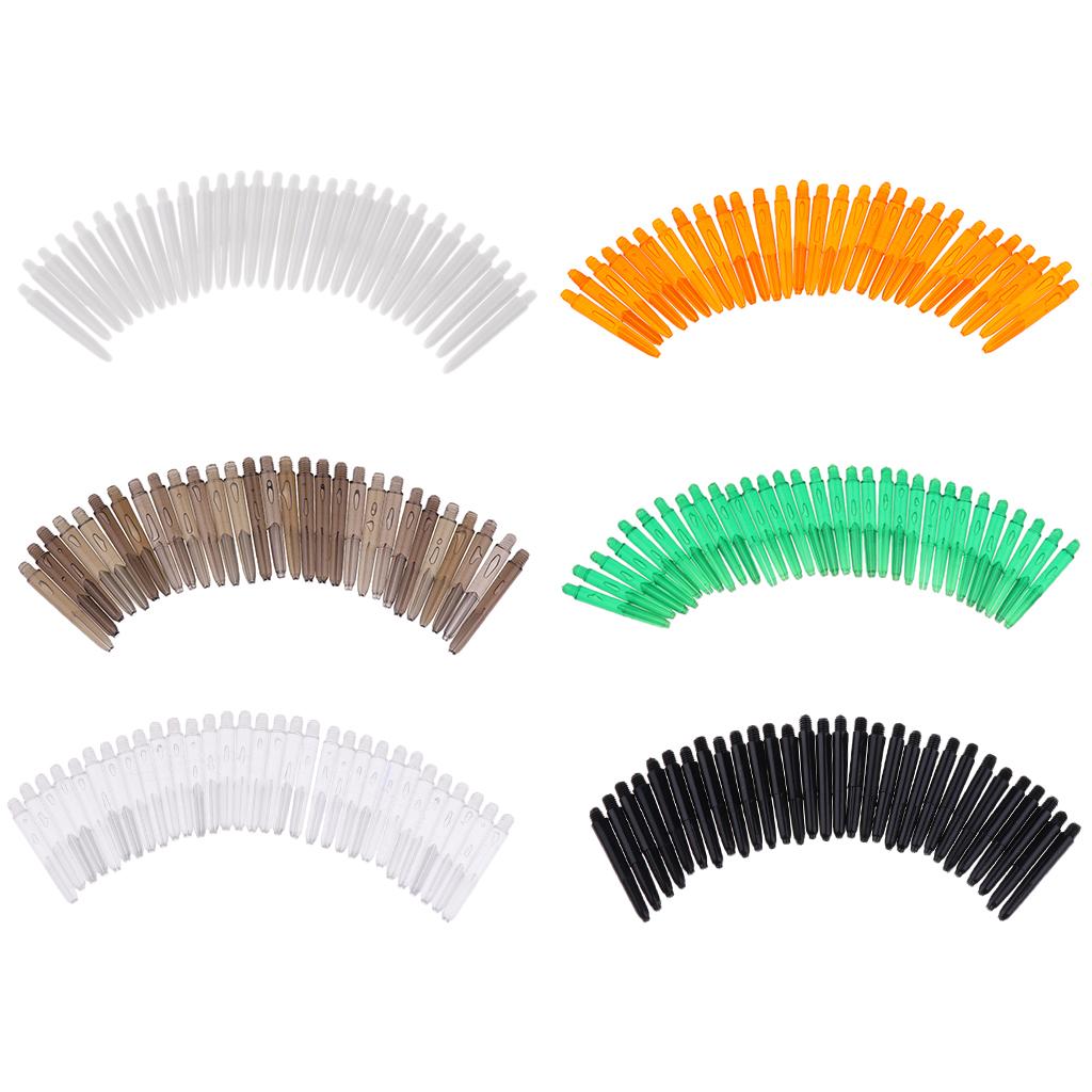 180 Pieces 35mm 2BA Thread Plastic Dart Stems Shafts Soft Tip Darts 6 Colors