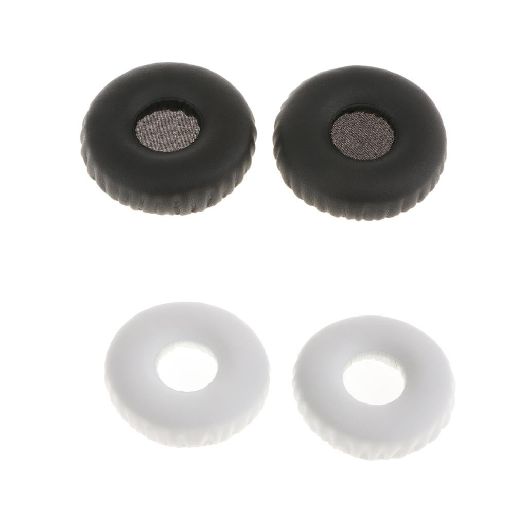 4 Pieces Ear Pads Cushions for JBL Synchros E40 E40BT Headphones Black+White