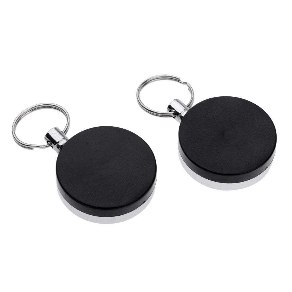 Retractable Key Chain Reel ID Badge Holder Steel Recoil Key Ring Belt Clip