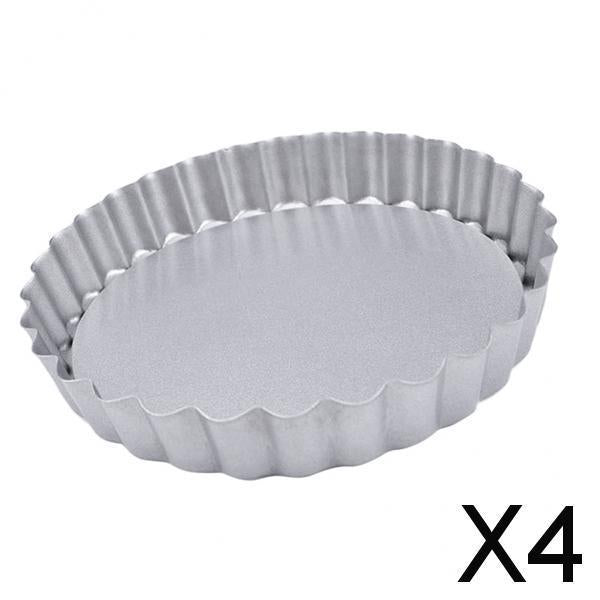 4xNonstick Mini Tartlet Custard Quiche Pastry Pie Pan Tart Tins Pastry Baking