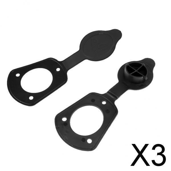 3x2 Pieces Small Cap & Gaskets for Flush Mount Rod Holders Fishing Kayak Canoe