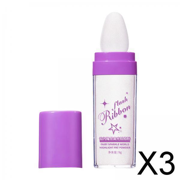 3xBrightener Stick Fairy Cosmetics Glow Smooth Body Glitter for Face Body white