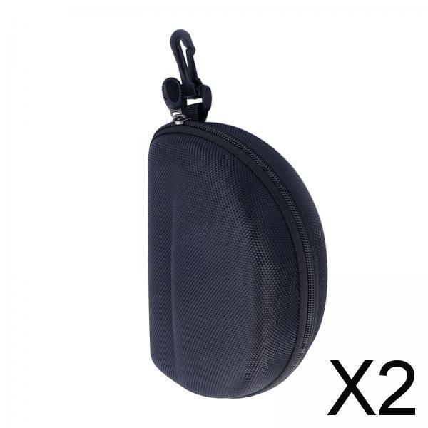 2xSemi Hard Glasses Case Lightweight Glasses Bag for Garden Hiking Backpacking