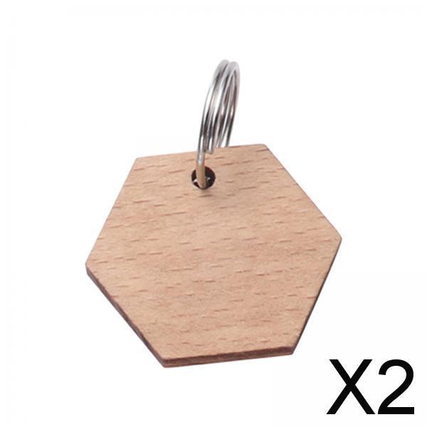 2xUnfinished Dog Tag Identification Tag Prevent Pet Lost Personalized Pets Tag Hexagon 3x2.55x0.2cm