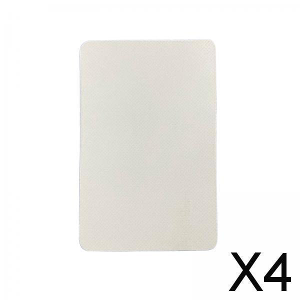 4xBoat Repair Patch 10cmx15cm PVC Repair Patches for Dinghy Raft Repair Tool White