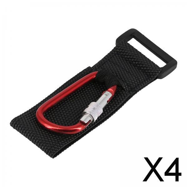 4xMultifunctional Loop Tie Down Straps with Carabiner Bike Handlebar Workout Red