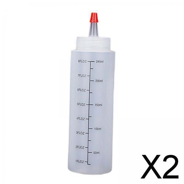 2xSalad Dressing Bottle Leakproof Ketchup Dispenser for home 240ml