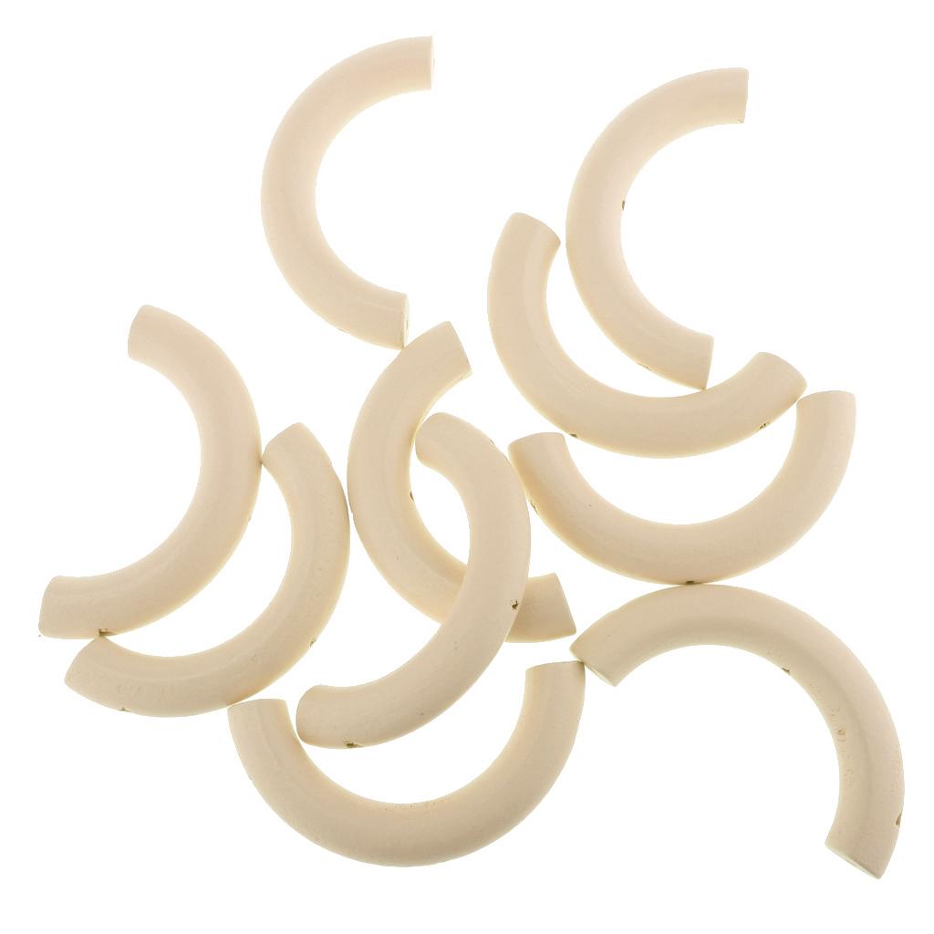 10 Pieces Colored Three-Hole Wood Ring Teether for Baby Teether Toys Yellow
