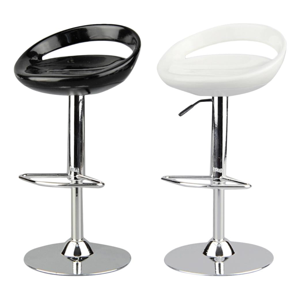 2 Pieces 1/6 Scale Round Swivel Chair Pub Bar Stool for 12'' Action Figures