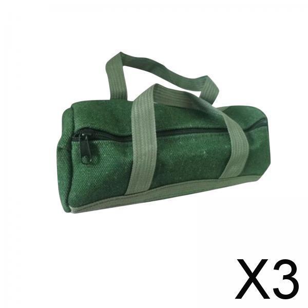 3xTool Bag Case Instrument Case Portable Sturdy Durable for Auto Repair Tools Round 25cmx11cm