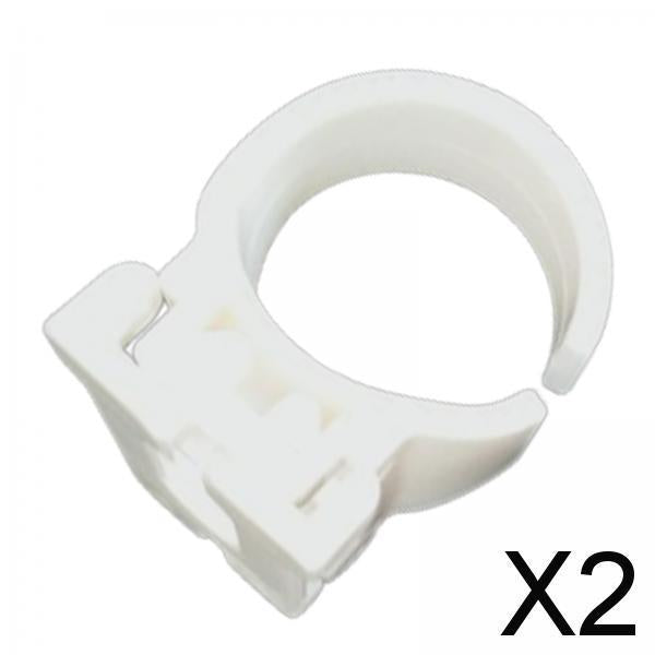 2xSnorkel Clip Mount 26mm Universal Snorkel Buckle for Scuba Snorkeling Diving white