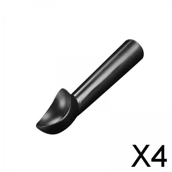 4xIce Cream Scoop Modern Cookie Spoon Durable for Home Dessert Shop Restaurant Black