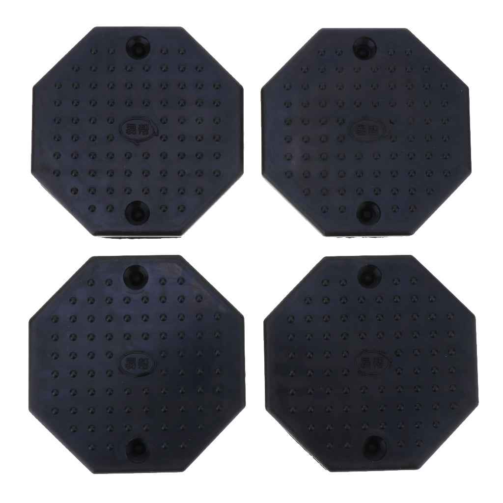 4PCS Heavy Duty Rubber Car Lift Arm Pads Equipment Kit Black Octagon