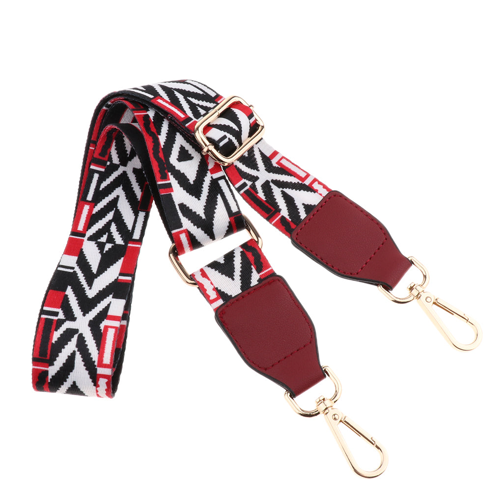 1.5in Wide Purse Strap Replacement Colorful Crossbody Bag Handbag Belts Wine Red