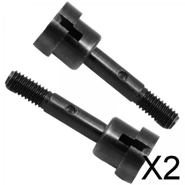 2x2 Pieces 1:16 Scale Metal Wheel Shafts Upgrade for HSP 94186 94286 DIY Parts Black