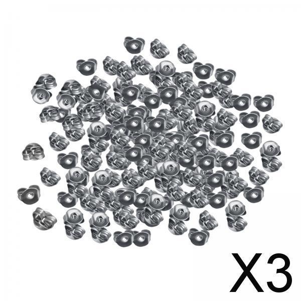 3x100x Earring Backs Replacements Back Pads Earring Stoppers 4mmx5mm for Studs