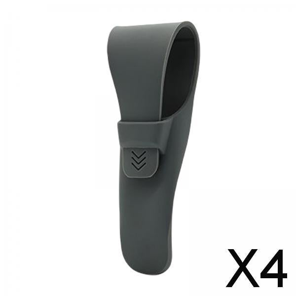 4xSilicone shaver Case Wall Mounted Washable Waterproof for Hiking Camping Dark Gray