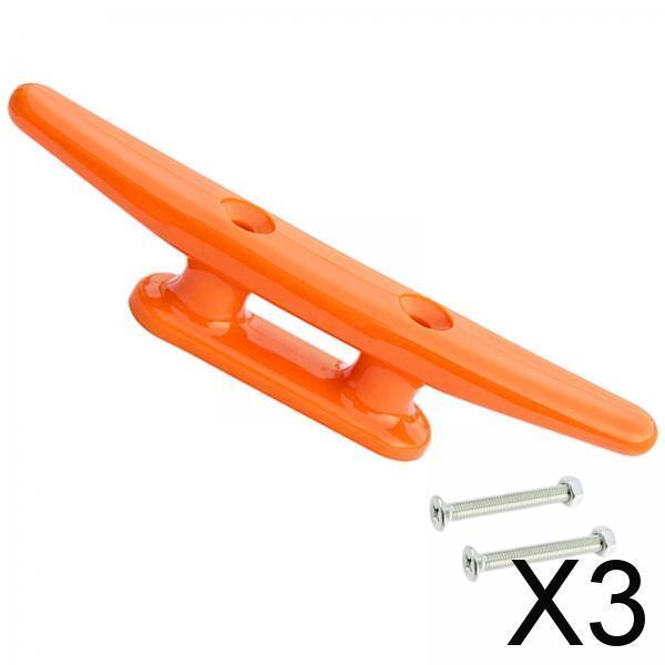 3xKayak Boats Cleat Low Flat Cleat W/ 2Screws Nylon Canoe Yachts 128mm