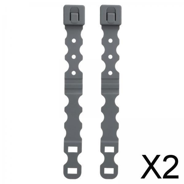 2x2Pcs System Malice Clips Strap Buckle Nylon Magazine Pouch Accessory gray