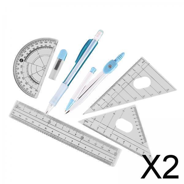 2xCompass Compasses Pen Set Pencil Lead for Study Office Supplies Drawing