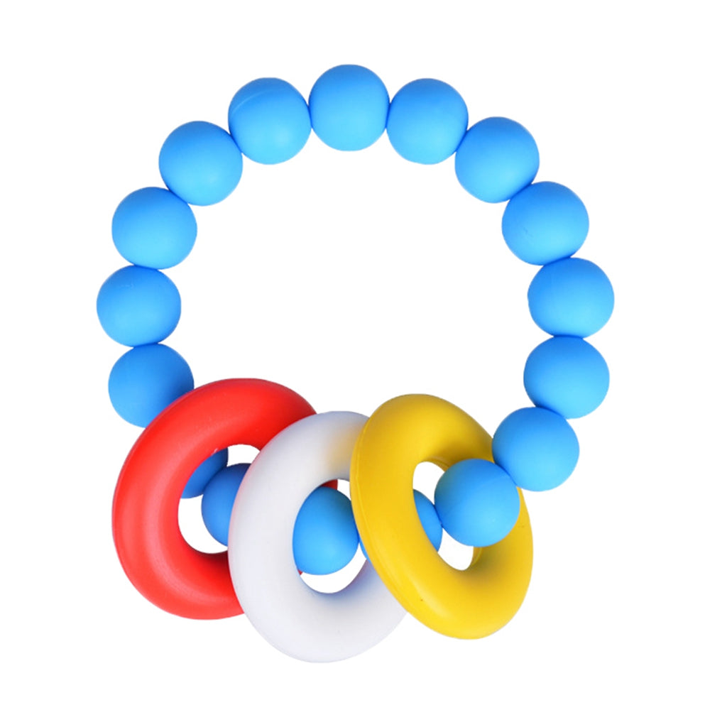 Baby Teething Toys BPA Free Children's Silicone Teething Bracelet Blue