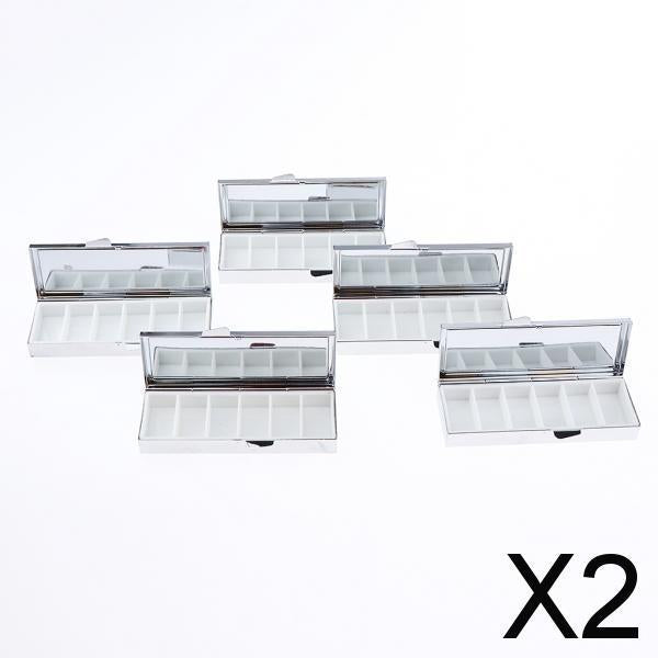 2x6 Compartments Pill Organizer Box Medicine Tablet Case for Daily Travel Use