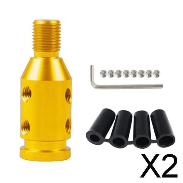 2xAluminum Shift Knob Adapter for BMW/Mini Non Threaded Shifters Golden