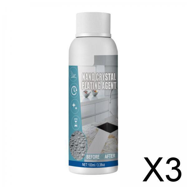 3xKitchen Marble Nano Crystal Plating Agent Stones Granite Refurbishment 3.4oz