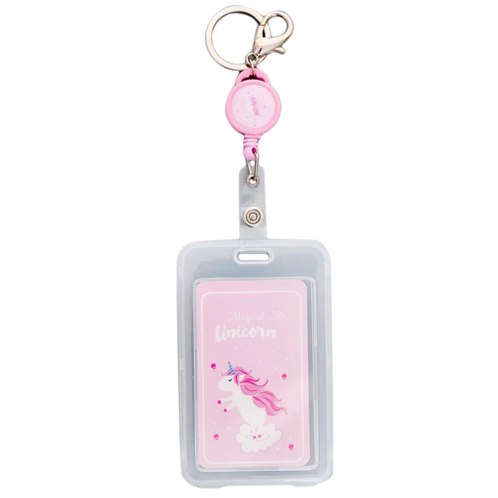 Credit Card Bus Pass ID Badge Holder Standing Unicorn