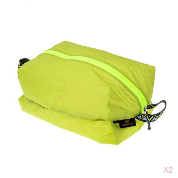 2x Outdoor Travel Kit Tote Laundry Shoes Pouch Clothing Luggage Bag S Green
