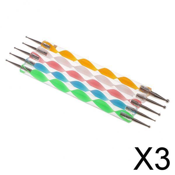 3x5 Pcs Spiral Head Pen Drill Point Needle Nail Art Tools & DIY Clay modeling
