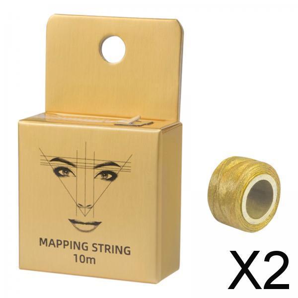 2xPre Inked Mapping String Easy to Draw Microblading String for Eyebrow Makeup