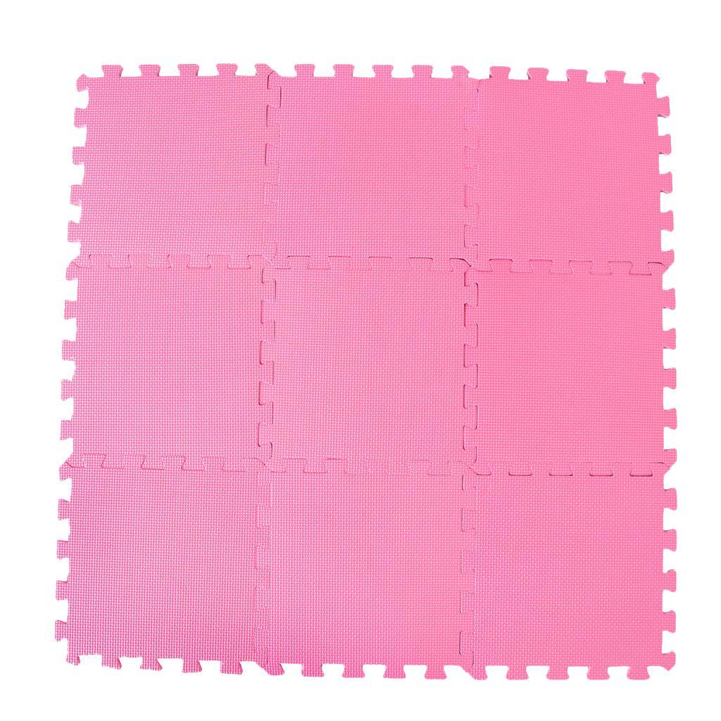 Eva Soft Foam Floor Play mats Interlocking Tiles Kids Nursery Puzzle Pink