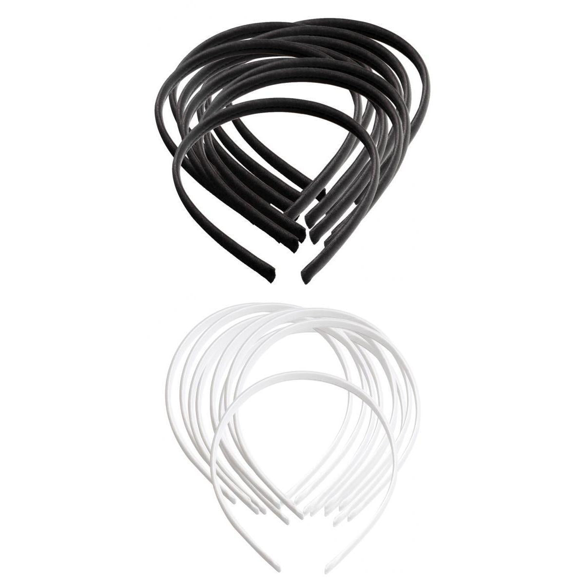 20pcs Women Girls Satin Plain Headband Alice Ban Hair Band DIY