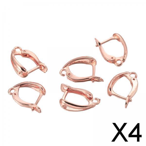 4x6x Earring French Hooks Jewelry Making Earwire for Pendant Earrings Birthday Rose Gold Round