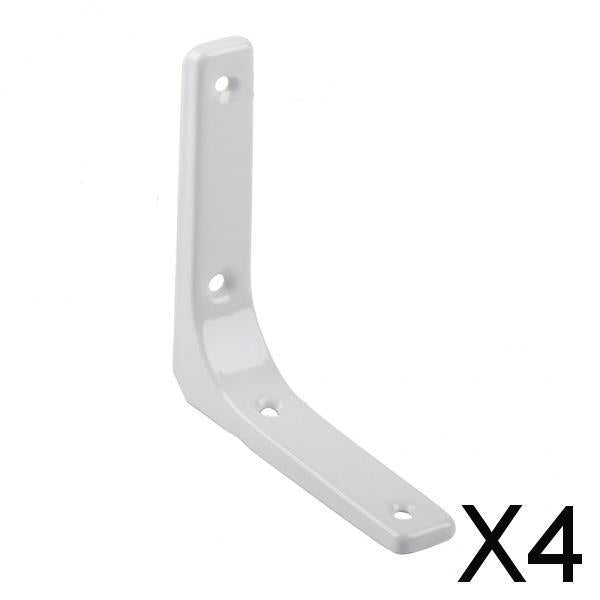 4xHeavy Duty Shelf Bracket Wall Hanging Shelve L Shaped Brackets White 4Inch