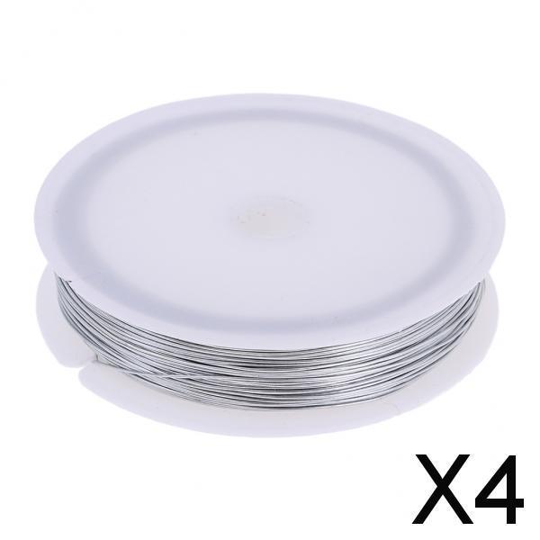 4x40m Iron Wire Thin Iron Line for DIY Model Making & Binding Silver