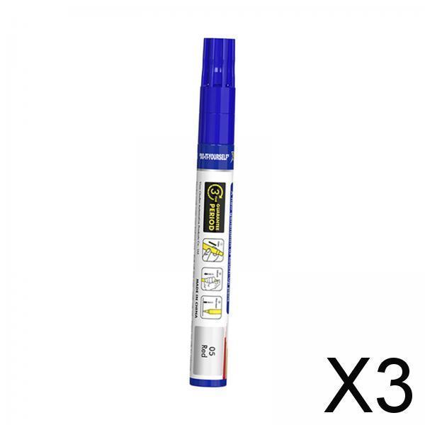 3xCar Touch up Paint Pen Waterproof Supplies Car Scratch Repair Pen Automobile Red