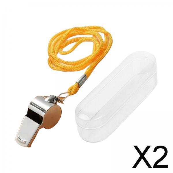 2xSports Whistles Super Loud Metal Whistle for Soccer Basketball Emergency