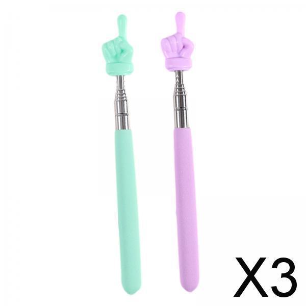 3x2 Pieces Extendable Finger Pointer Sticks Telescopic Teachers Finger Pointer Green Violet