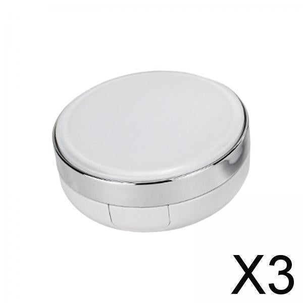 3xAir Cushion Box with Powder Puff Powder Case DIY Foundation BB cc Cream Case White