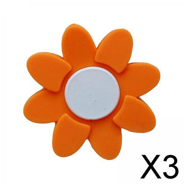 3xTennis Racket Vibration Dampener Tennis Racquet Shock Absorber User Friendly Orange