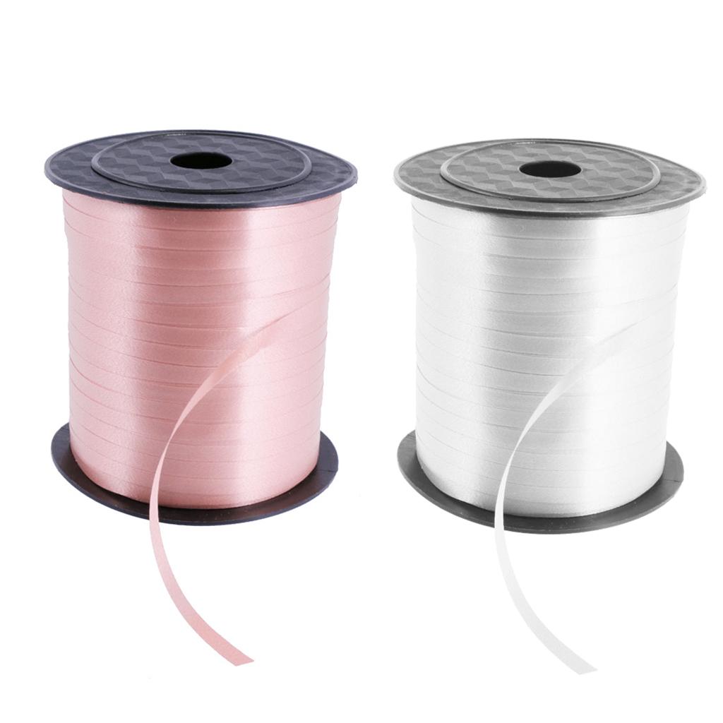225m White Pink Balloon Curling Ribbons Helium Wedding Birthday Gift Party