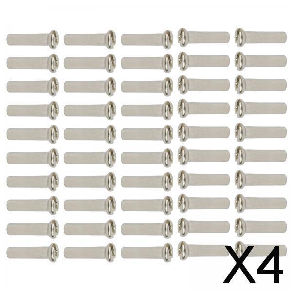 4x50Pcs Bike Spoke Nipples Spoke Decoration End Tips Nipples Bicycle Spoke Cap 16mm 14G Argent