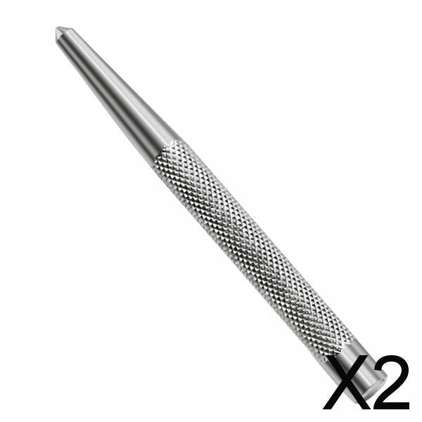2xMetal Positioning Punch Non Slip Knurling Handle Drill Bit Borehole