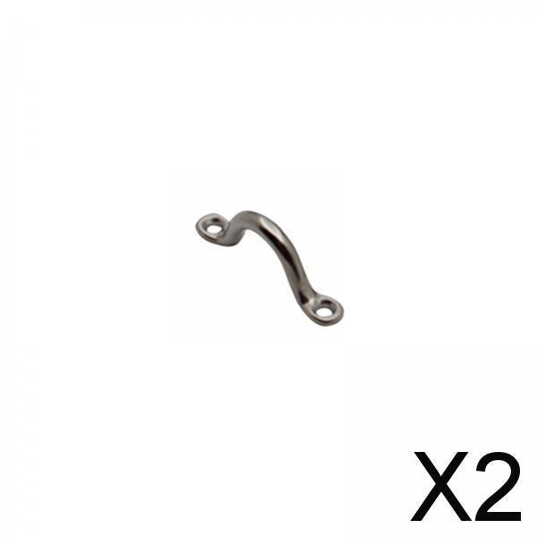 2xBoat Top Pad Eye Stainless Steel Bungee Deck Loops Tie Down for Boats Kayaks 4MM