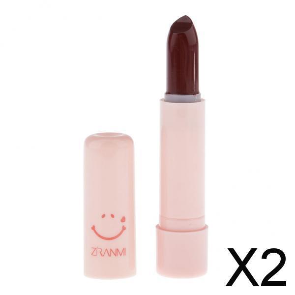 2xLong Lasting Matte Lipstick Makeup Cosmetics Moisturizing Smooth Lip Stick Dark Red